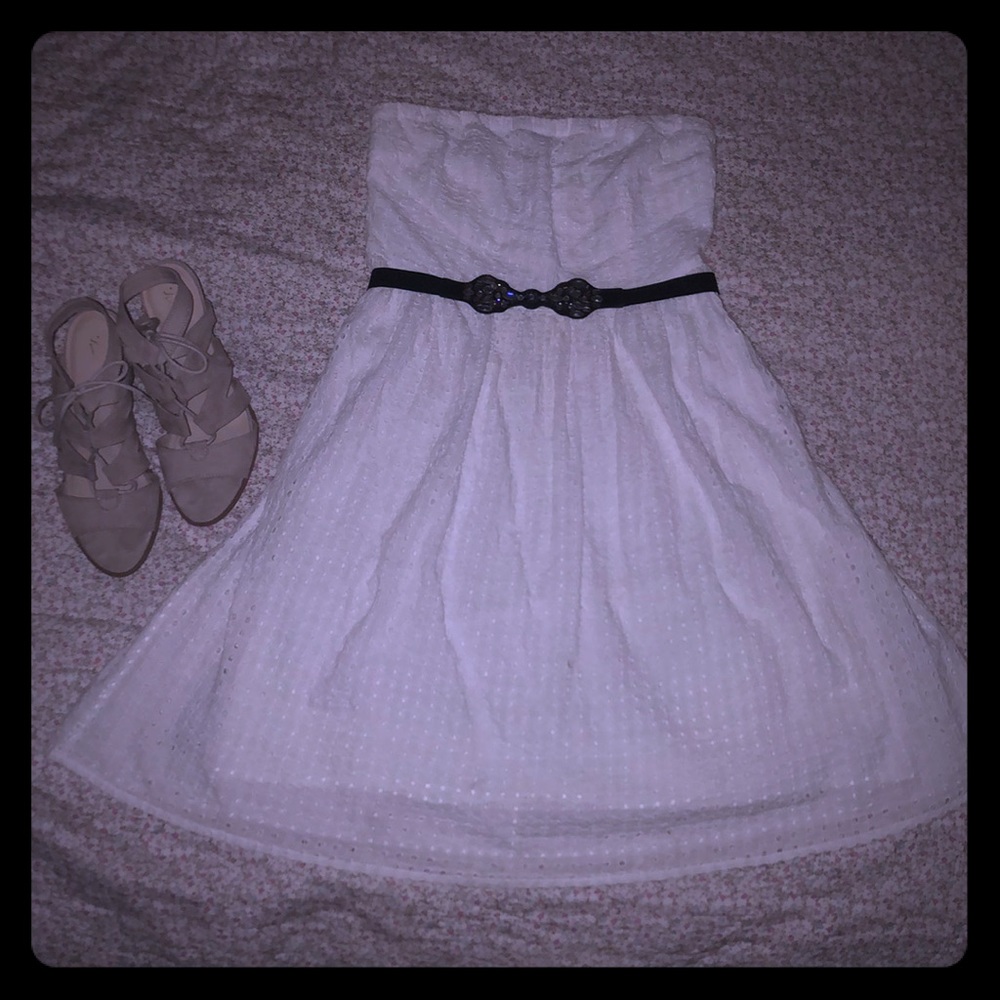 EUC - Strapless White Dress, Old Navy, Size 8